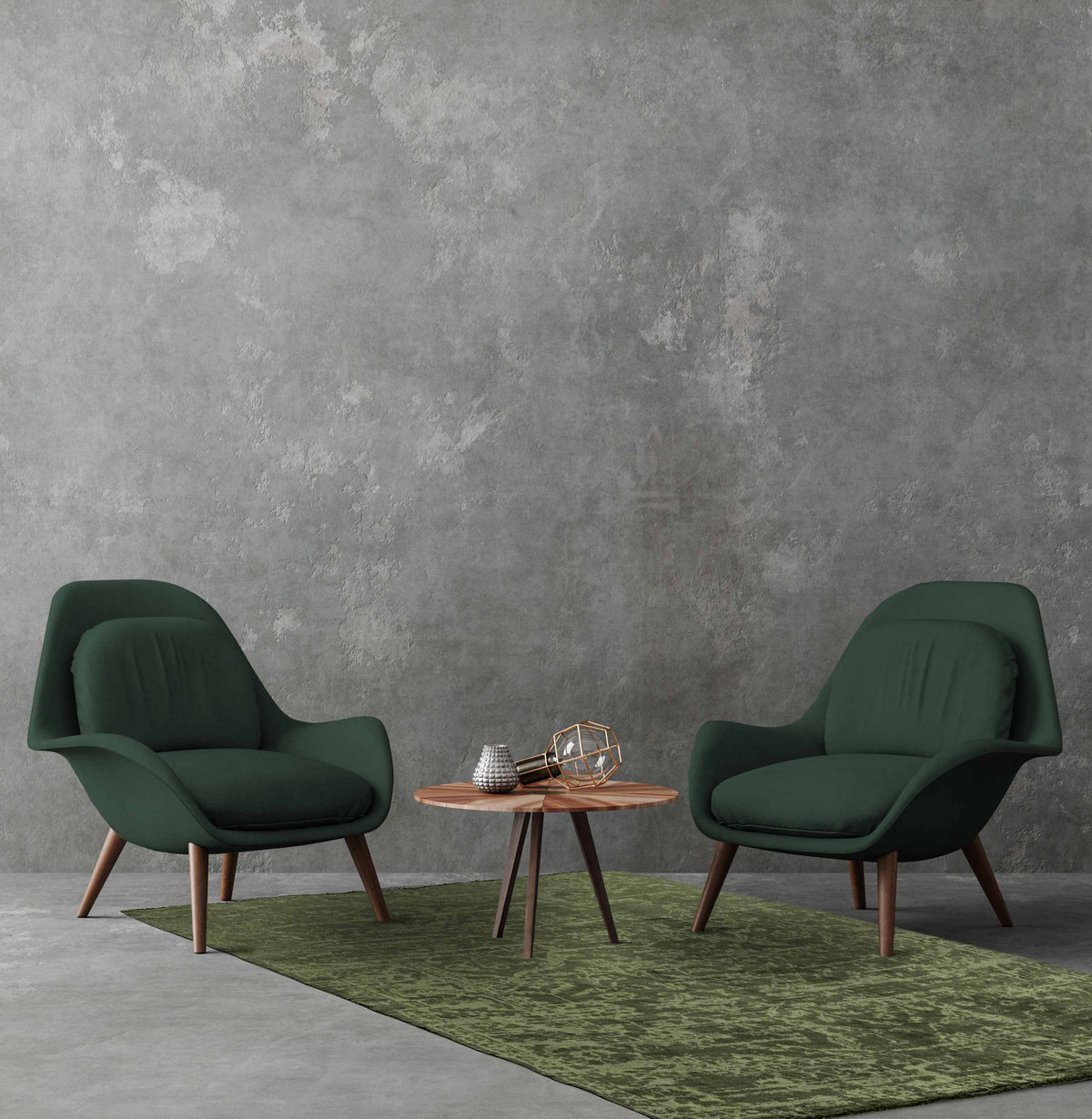Laagpolig vloerkleed Easy Living Zehraya Green Abstract
