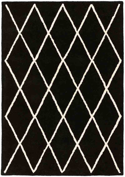 Laagpolig vloerkleed Easy Living Albany Diamond Black