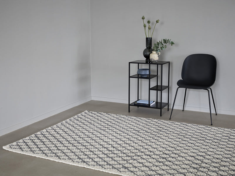 Laagpolig vloerkleed MOMO Rugs Diamond White Charcoal