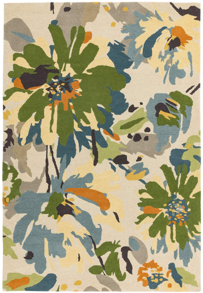 Laagpolig vloerkleed Easy Living Reef Floral Green Multi