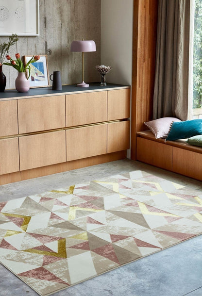 Laagpolig vloerkleed Easy Living Orion or010 Flag Pink