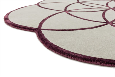 Rond vloerkleed Easy Living Lotus Rug Purple