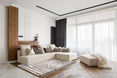 Hoogpolig vloerkleed Easy Living Alto Rug al04 Cream Grey