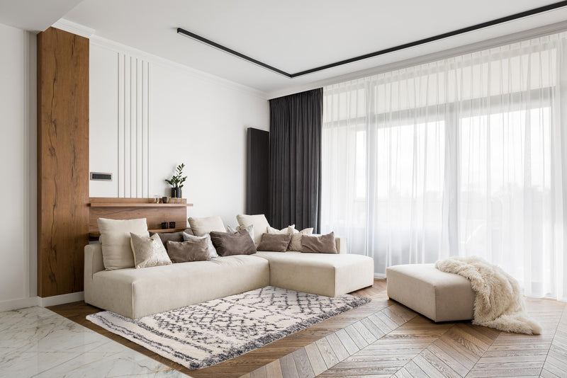 Hoogpolig vloerkleed Easy Living Alto Rug al04 Cream Grey