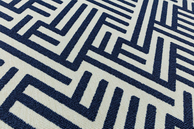 Vloerkleed Easy Living Antibes Blue White Linear