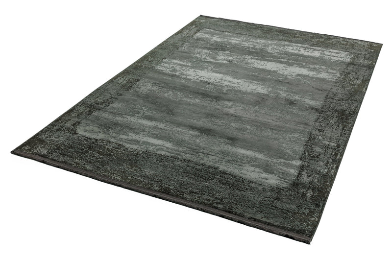 Laagpolig vloerkleed Easy Living Athera at03 Anthracite Border