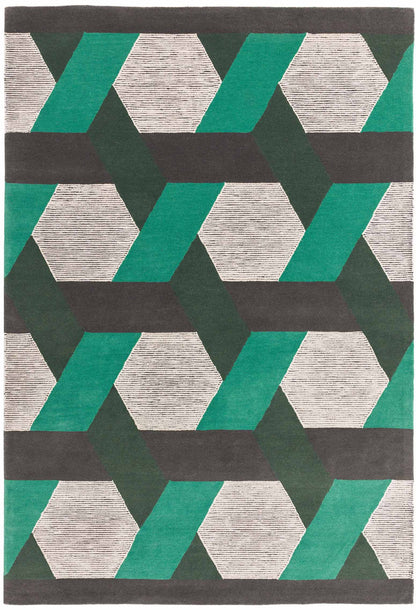 Laagpolig vloerkleed Easy Living Camden Rug Green