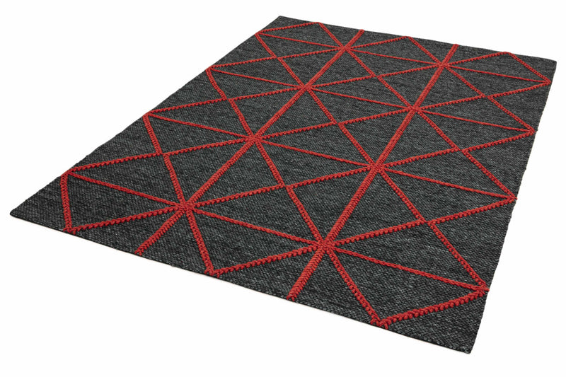 Laagpolig vloerkleed Easy Living Prism Rug Red