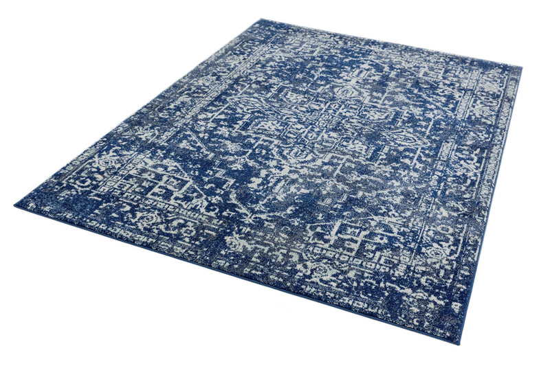 Laagpolig vloerkleed Easy Living Nova Antique Navy