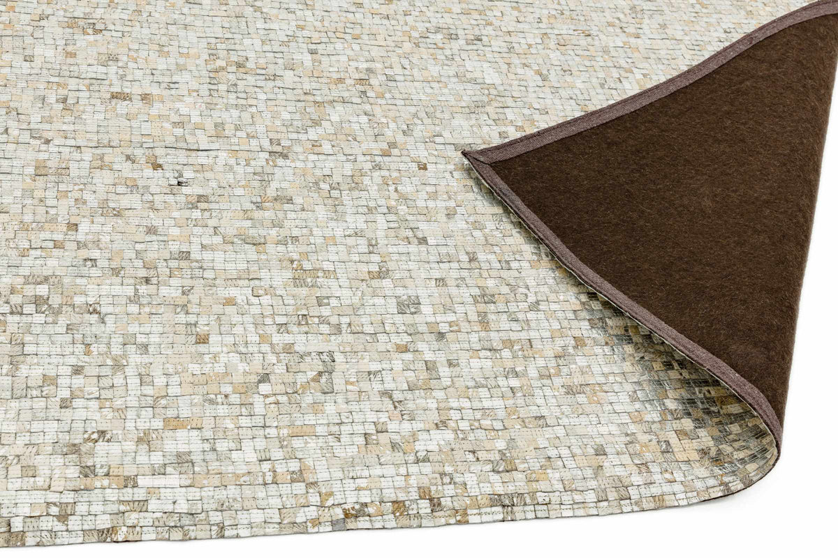 Laagpolig vloerkleed Easy Living Elona Mosaic Cowhide Silver